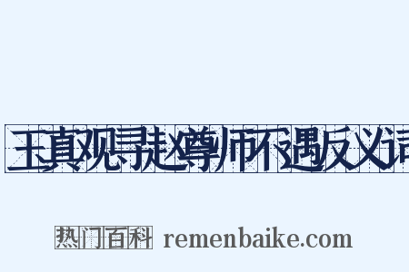 玉真观寻赵尊师不遇反义词是什么意思的图片
